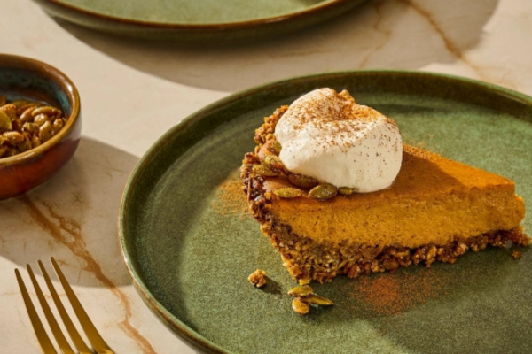 Spiced Pumpkin Pie With Pepita Crust